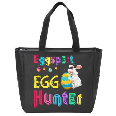 Eggspert Egg Hunter Cool Easter Bunny Hunting Eggs Zip Tote Bag