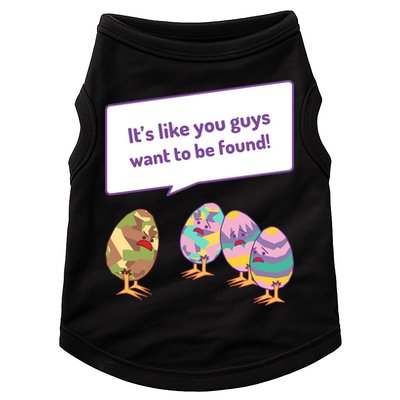 Easter Egg Hunt Funny Camo Eggs Want To Be Found Doggie Tank