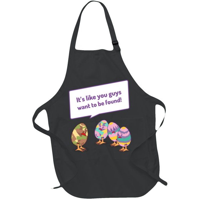Easter Egg Hunt Funny Camo Eggs Want To Be Found Apron