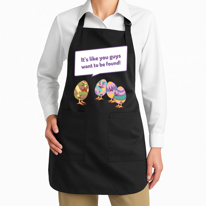Easter Egg Hunt Funny Camo Eggs Want To Be Found Apron