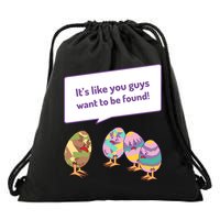 Easter Egg Hunt Funny Camo Eggs Want To Be Found Drawstring Bag