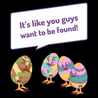 Easter Egg Hunt Funny Camo Eggs Want To Be Found 16 in Basic Backpack