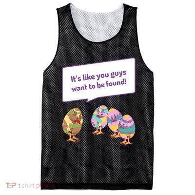 Easter Egg Hunt Funny Camo Eggs Want To Be Found Mesh Reversible Basketball Jersey Tank