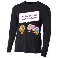 Easter Egg Hunt Funny Camo Eggs Want To Be Found Cooling Performance Long Sleeve Crew