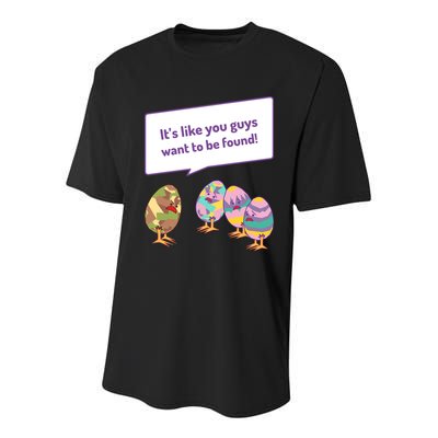 Easter Egg Hunt Funny Camo Eggs Want To Be Found Youth Performance Sprint T-Shirt