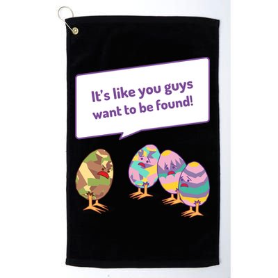 Easter Egg Hunt Funny Camo Eggs Want To Be Found Golf Towel
