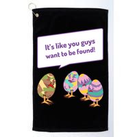 Easter Egg Hunt Funny Camo Eggs Want To Be Found Golf Towel