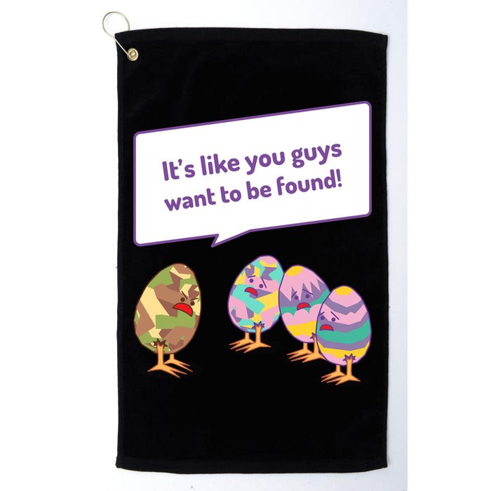 Easter Egg Hunt Funny Camo Eggs Want To Be Found Golf Towel