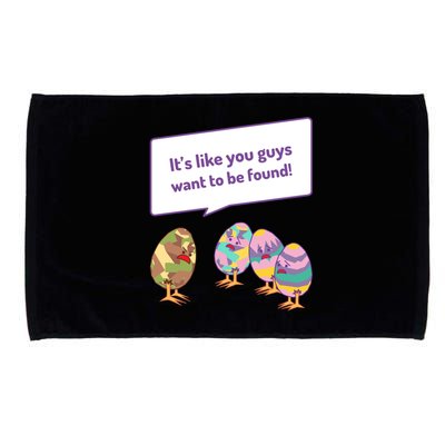 Easter Egg Hunt Funny Camo Eggs Want To Be Found Microfiber Hand Towel