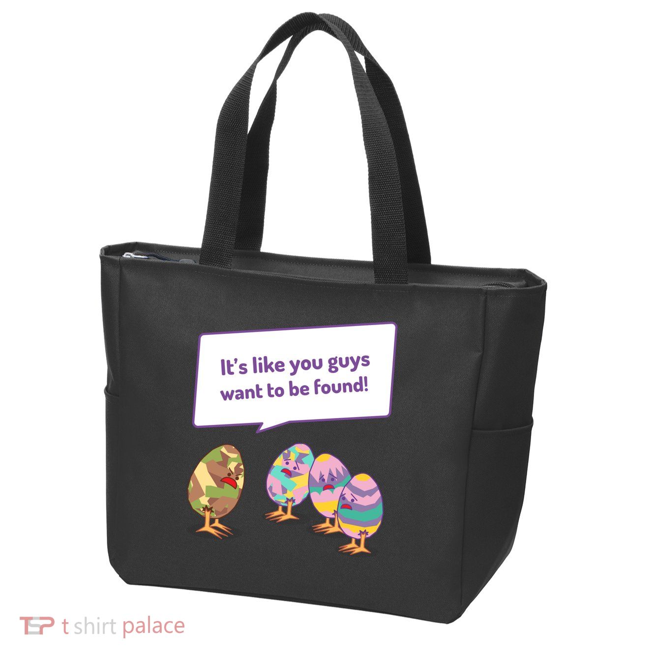 Easter Egg Hunt Funny Camo Eggs Want To Be Found Zip Tote Bag