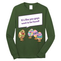 Easter Egg Hunt Funny Camo Eggs Want To Be Found Long Sleeve Shirt