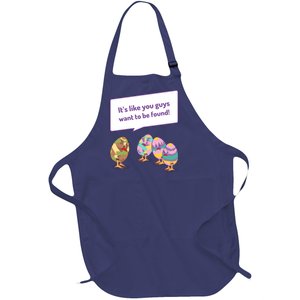 Easter Egg Hunt Funny Camo Eggs Want To Be Found Full-Length Apron With Pockets