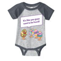 Easter Egg Hunt Funny Camo Eggs Want To Be Found Infant Baby Jersey Bodysuit