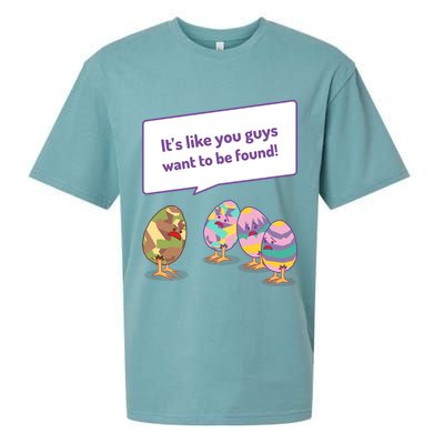 Easter Egg Hunt Funny Camo Eggs Want To Be Found Sueded Cloud Jersey T-Shirt