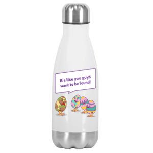 Easter Egg Hunt Funny Camo Eggs Want To Be Found Stainless Steel Insulated Water Bottle