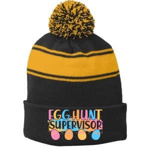 Easter Egg Hunt Supervisor Stripe Pom Pom Beanie