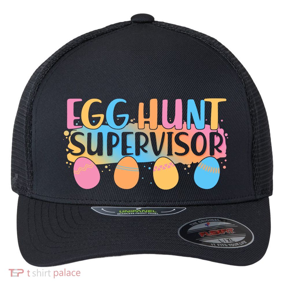 Easter Egg Hunt Supervisor Flexfit Unipanel Trucker Cap