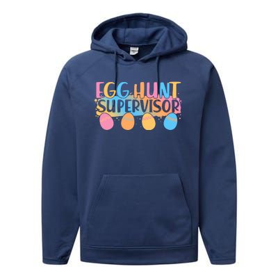 Easter Egg Hunt Supervisor Performance Fleece Hoodie