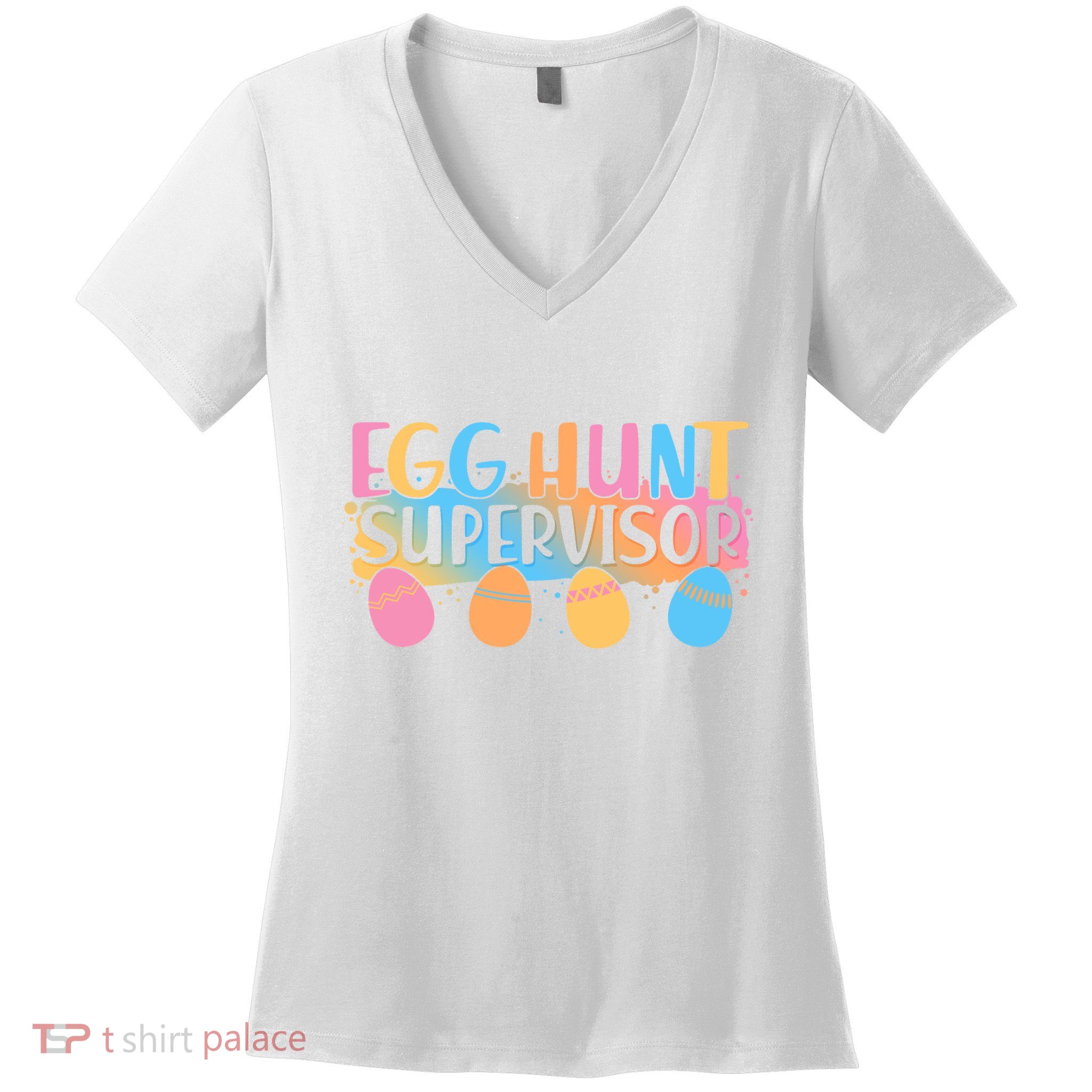 Easter Egg Hunt Supervisor Women's V-Neck T-Shirt
