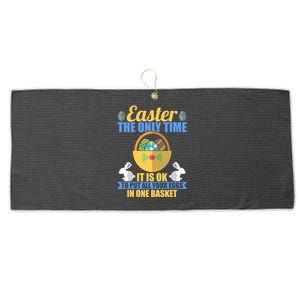 Easter Egg Happy Easter Holy Week Resurrection Sunday Cool Gift Large Microfiber Waffle Golf Towel