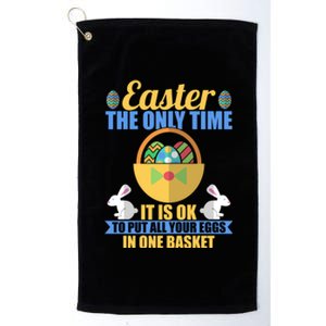 Easter Egg Happy Easter Holy Week Resurrection Sunday Cool Gift Platinum Collection Golf Towel