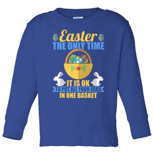 Easter Egg Happy Easter Holy Week Resurrection Sunday Cool Gift Toddler Long Sleeve Shirt