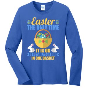 Easter Egg Happy Easter Holy Week Resurrection Sunday Cool Gift Ladies Long Sleeve Shirt