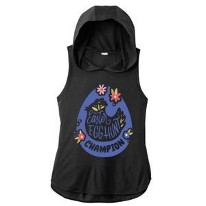 Easter Egg Hunt Champion Ladies PosiCharge Tri-Blend Wicking Draft Hoodie Tank