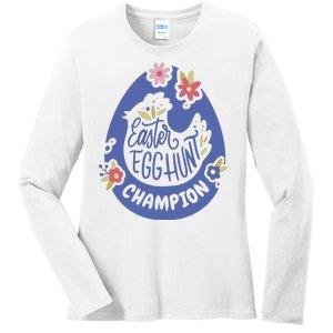 Easter Egg Hunt Champion Ladies Long Sleeve Shirt