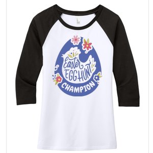 Easter Egg Hunt Champion Women's Tri-Blend 3/4-Sleeve Raglan Shirt