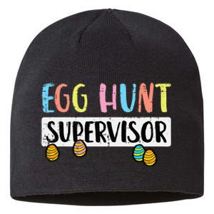 Easter Egg Hunt Supervisor Funny Mom Dad Sustainable Beanie