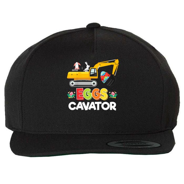 Easter Egg Hunt Funny Eggs Cavator Wool Snapback Cap