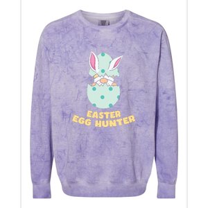 Easter Egg Hunter Gnome Ear Bunny Easter Day Gift Colorblast Crewneck Sweatshirt