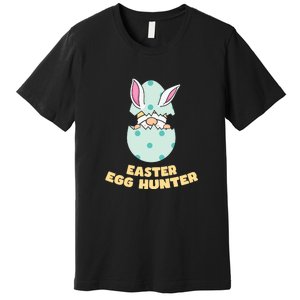 Easter Egg Hunter Gnome Ear Bunny Easter Day Gift Premium T-Shirt