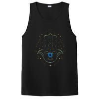 Evil Eye Hamsa Hand Nazar Amulet Protection Celestial Yoga PosiCharge Competitor Tank