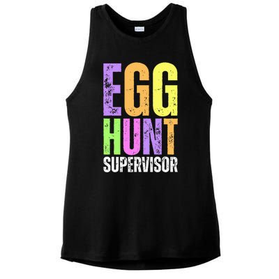 Easter Egg Hunt Supervisor Funny Mom Dad Ladies PosiCharge Tri-Blend Wicking Tank