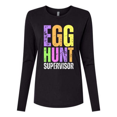 Easter Egg Hunt Supervisor Funny Mom Dad Womens Cotton Relaxed Long Sleeve T-Shirt