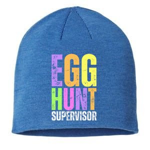 Easter Egg Hunt Supervisor Funny Mom Dad Sustainable Beanie