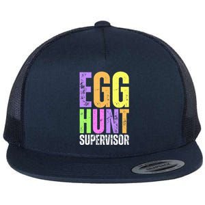 Easter Egg Hunt Supervisor Funny Mom Dad Flat Bill Trucker Hat