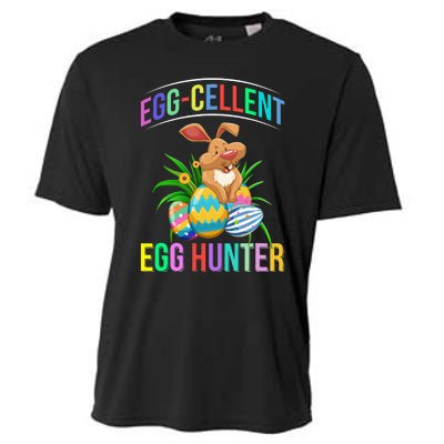 Egg-cellent Egg Hunter Happy Easter Bunny Eggs Cooling Performance Crew T-Shirt