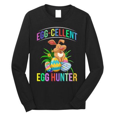 Egg-cellent Egg Hunter Happy Easter Bunny Eggs Long Sleeve Shirt