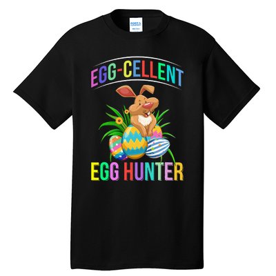 Egg-cellent Egg Hunter Happy Easter Bunny Eggs Tall T-Shirt