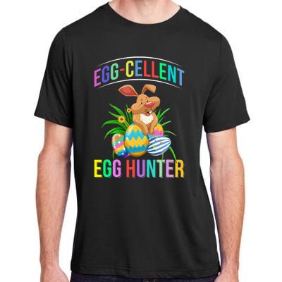 Egg-cellent Egg Hunter Happy Easter Bunny Eggs Adult ChromaSoft Performance T-Shirt