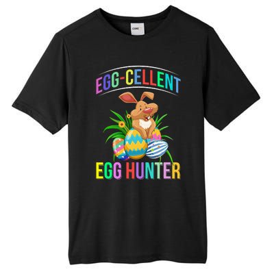 Egg-cellent Egg Hunter Happy Easter Bunny Eggs Tall Fusion ChromaSoft Performance T-Shirt