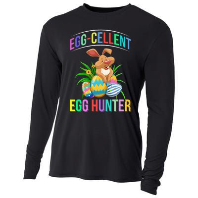 Egg-cellent Egg Hunter Happy Easter Bunny Eggs Cooling Performance Long Sleeve Crew