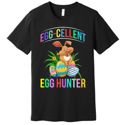 Egg-cellent Egg Hunter Happy Easter Bunny Eggs Premium T-Shirt