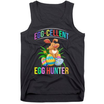 Egg-cellent Egg Hunter Happy Easter Bunny Eggs Tank Top