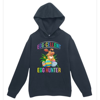 Egg-cellent Egg Hunter Happy Easter Bunny Eggs Urban Pullover Hoodie