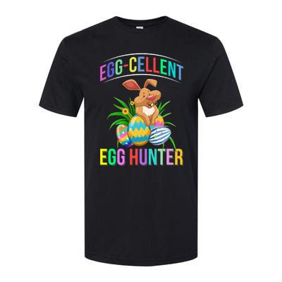 Egg-cellent Egg Hunter Happy Easter Bunny Eggs Softstyle CVC T-Shirt