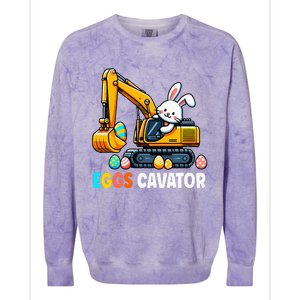 Eggscavator Egg Hunting Bunny Easter Day Colorblast Crewneck Sweatshirt